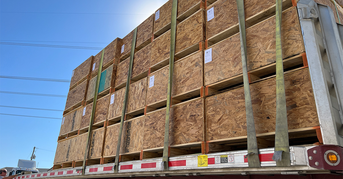 wooden moving crates